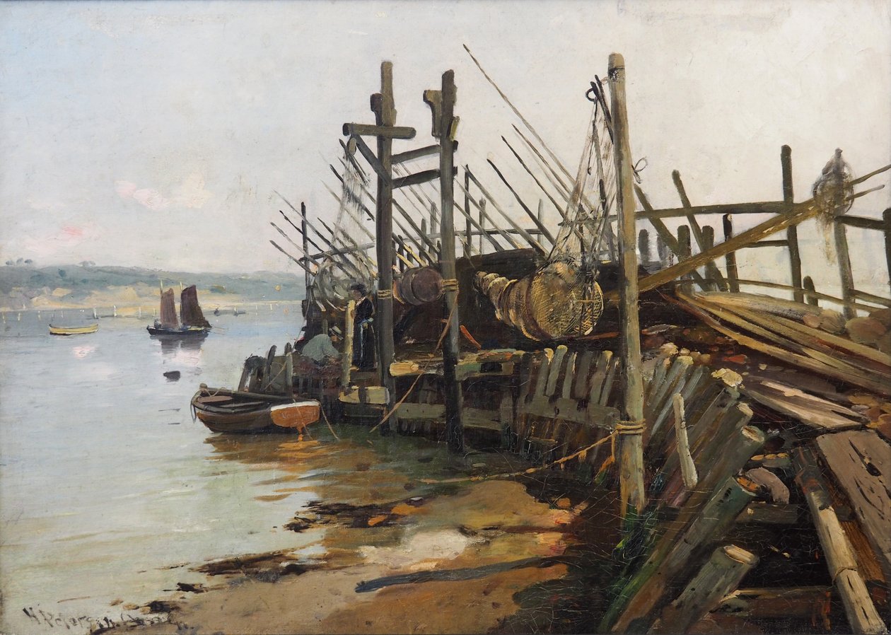 Estágio de desembarque no fiorde de Flensburg de Heinrich Petersen Angeln