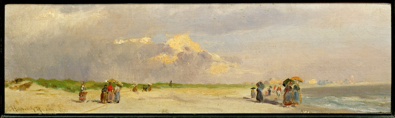 Mulheres de Katwijk na praia de Heinrich Rasch