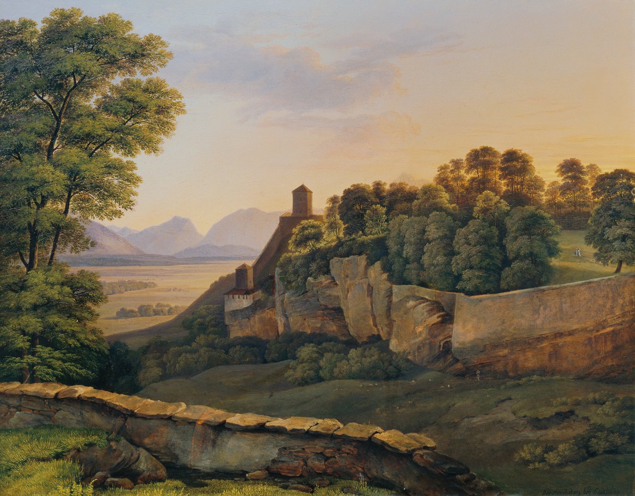 O Mönchsberg perto de Salzburgo de Heinrich Reinhold