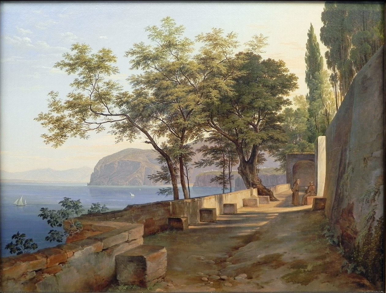 Alemão: Terrasse des Kapuzinerklosters in Sorrent Terraço do Priorado dos Capuchinhos em Sorrento de Heinrich Reinhold