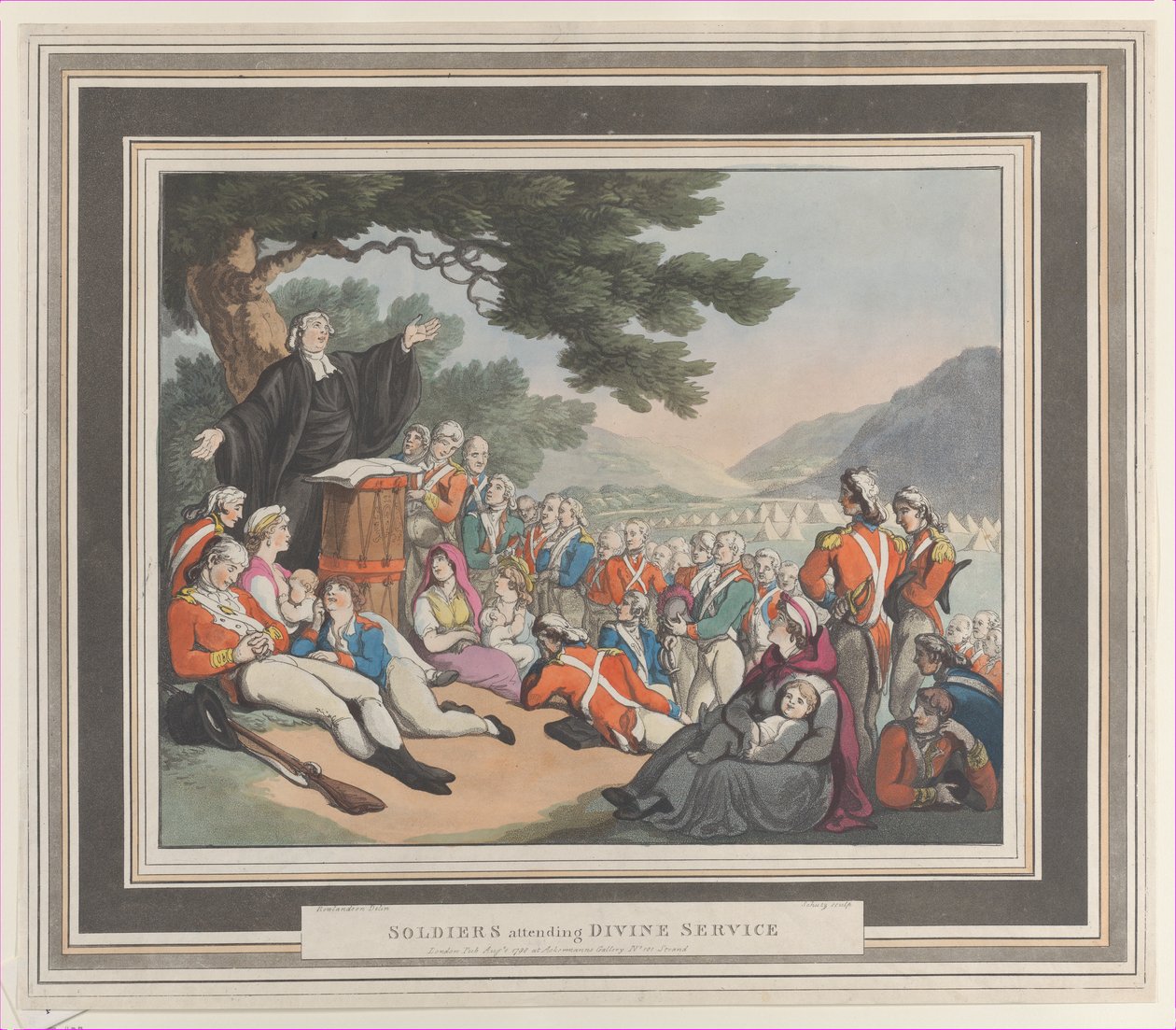 Soldados Atendendo ao Serviço Divino, 1º de agosto de 1798. de Heinrich Schutz