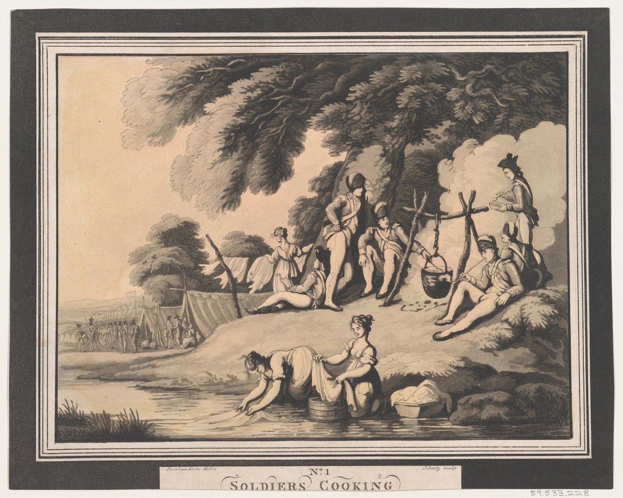 Soldados Cozinhando, 1º de abril de 1798. de Heinrich Schutz