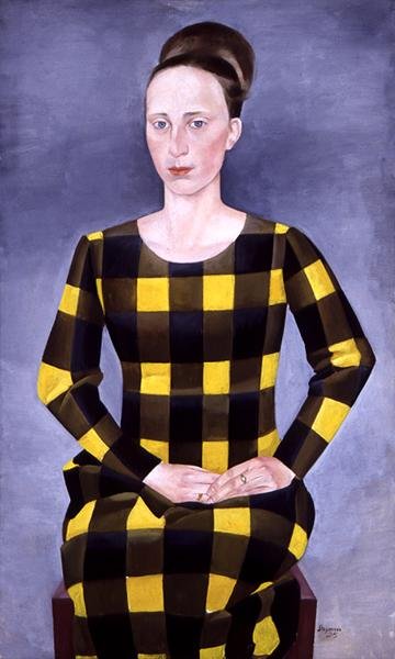 Ingeborg Stegeman, nee Krause, a esposa do artista, 1925 de Heinrich Stegemann