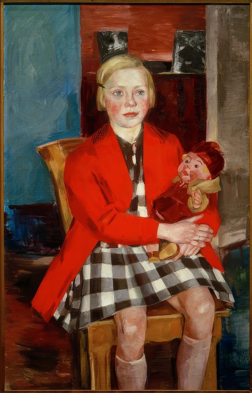 Menina com boneca (Kate Werner) de Heinrich Stegemann