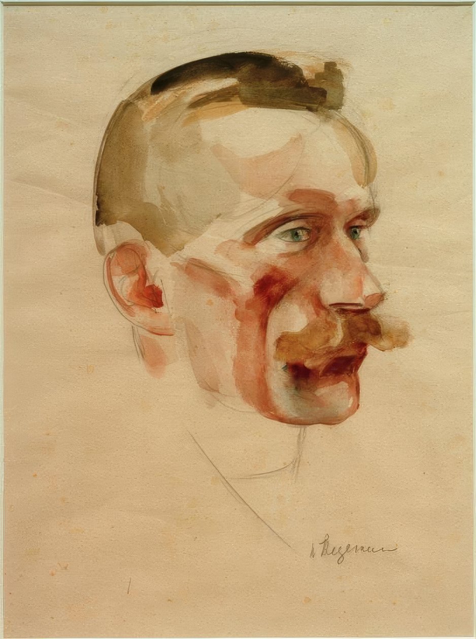 Retrato Wilhelm Werner, por volta de 1926 de Heinrich Stegemann