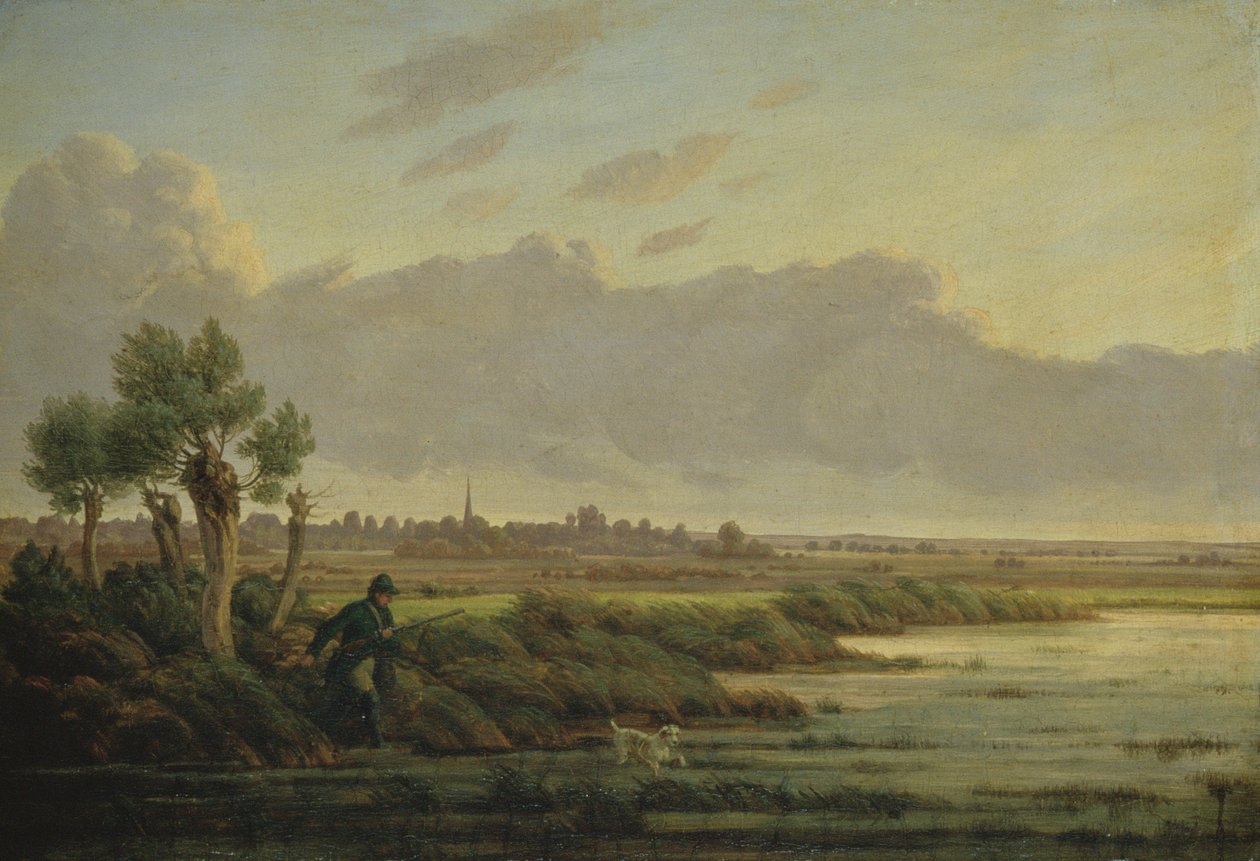 No Alster em Winterhude, 1834 de Heinrich Stuhlmann