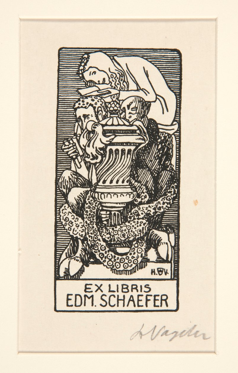 Placa de livro: Edm. Schaefer de Heinrich Vogeler