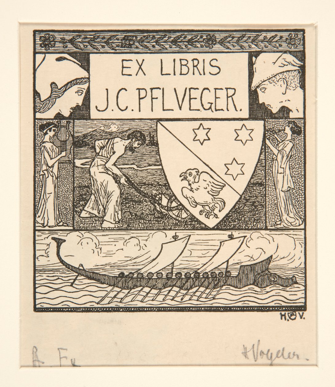 Placa de livro: J.C. Pflueger de Heinrich Vogeler