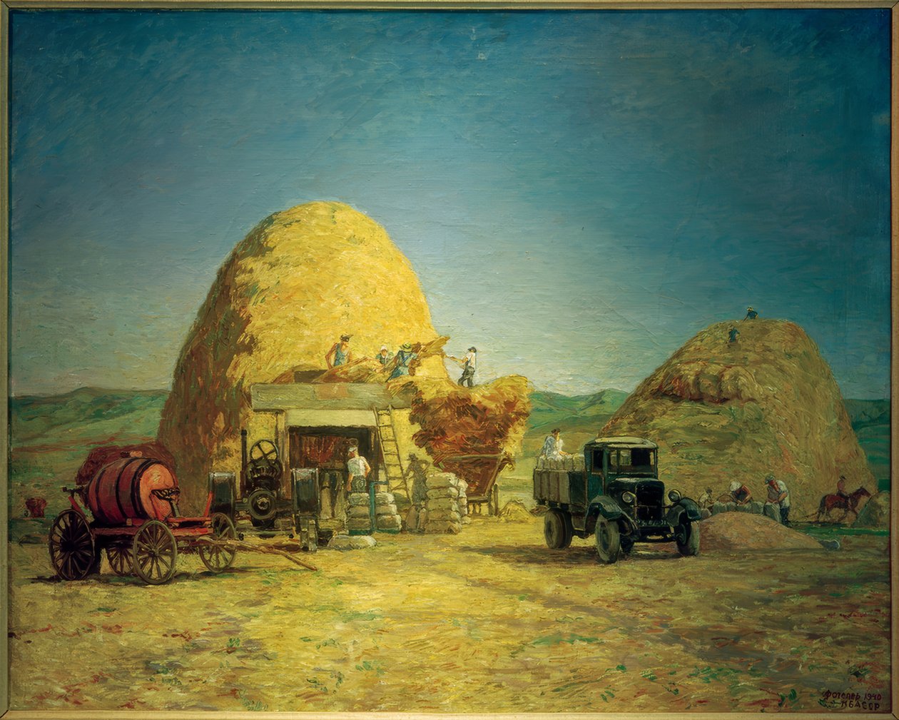 Colheita em Kabardino-Balkaria de Heinrich Vogeler