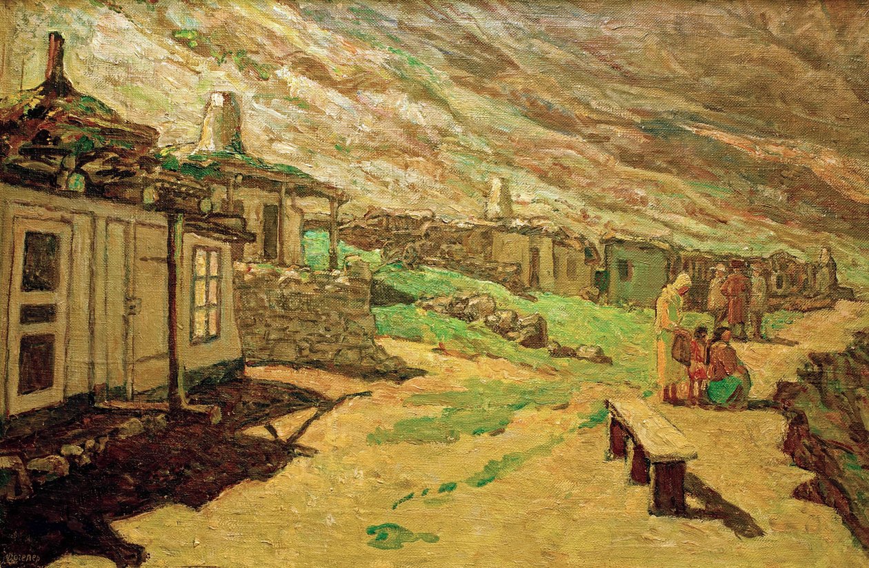 Antiga vila no Cáucaso, 1940. de Heinrich Vogeler