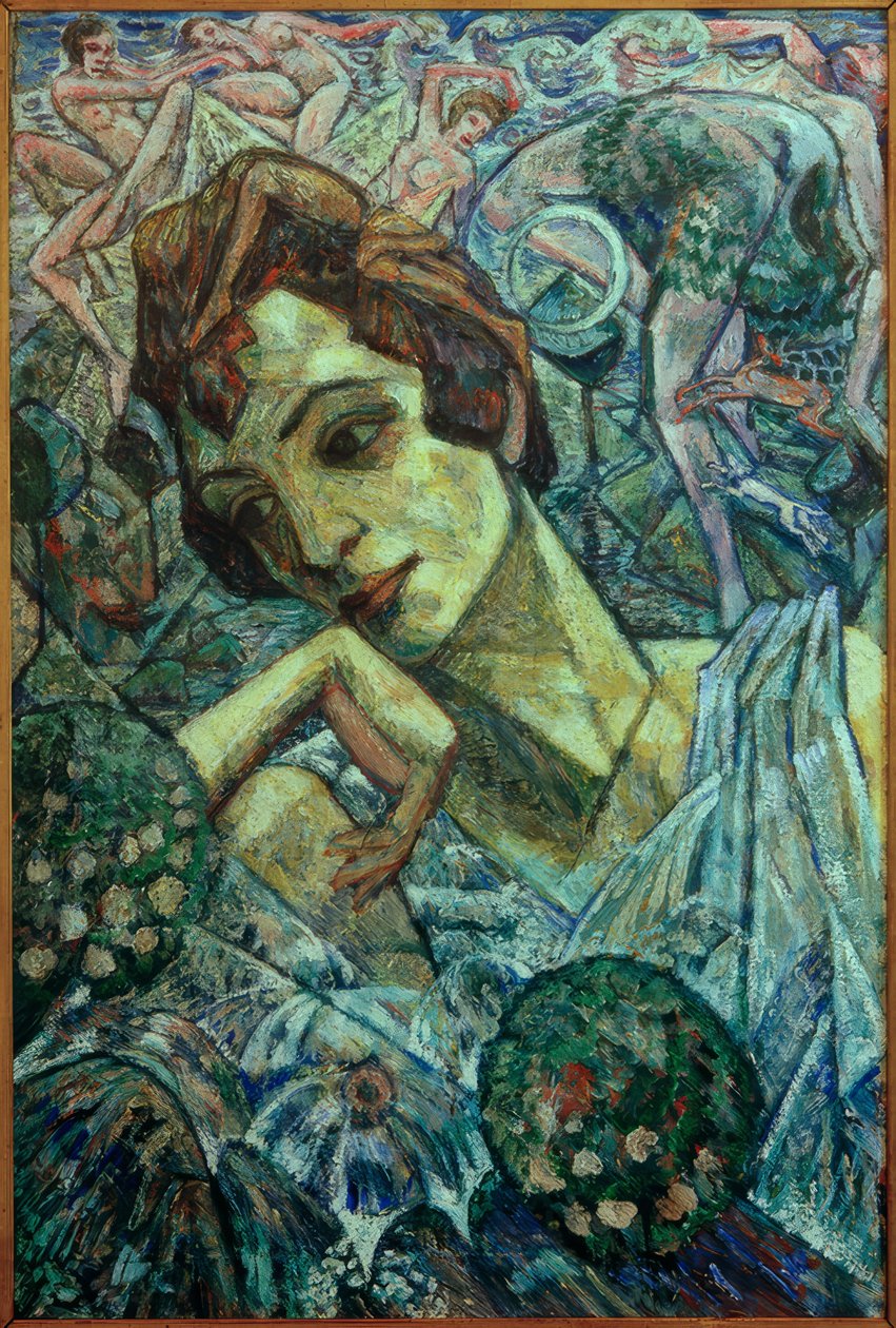 Retrato da bailarina Marna Glahn de Heinrich Vogeler
