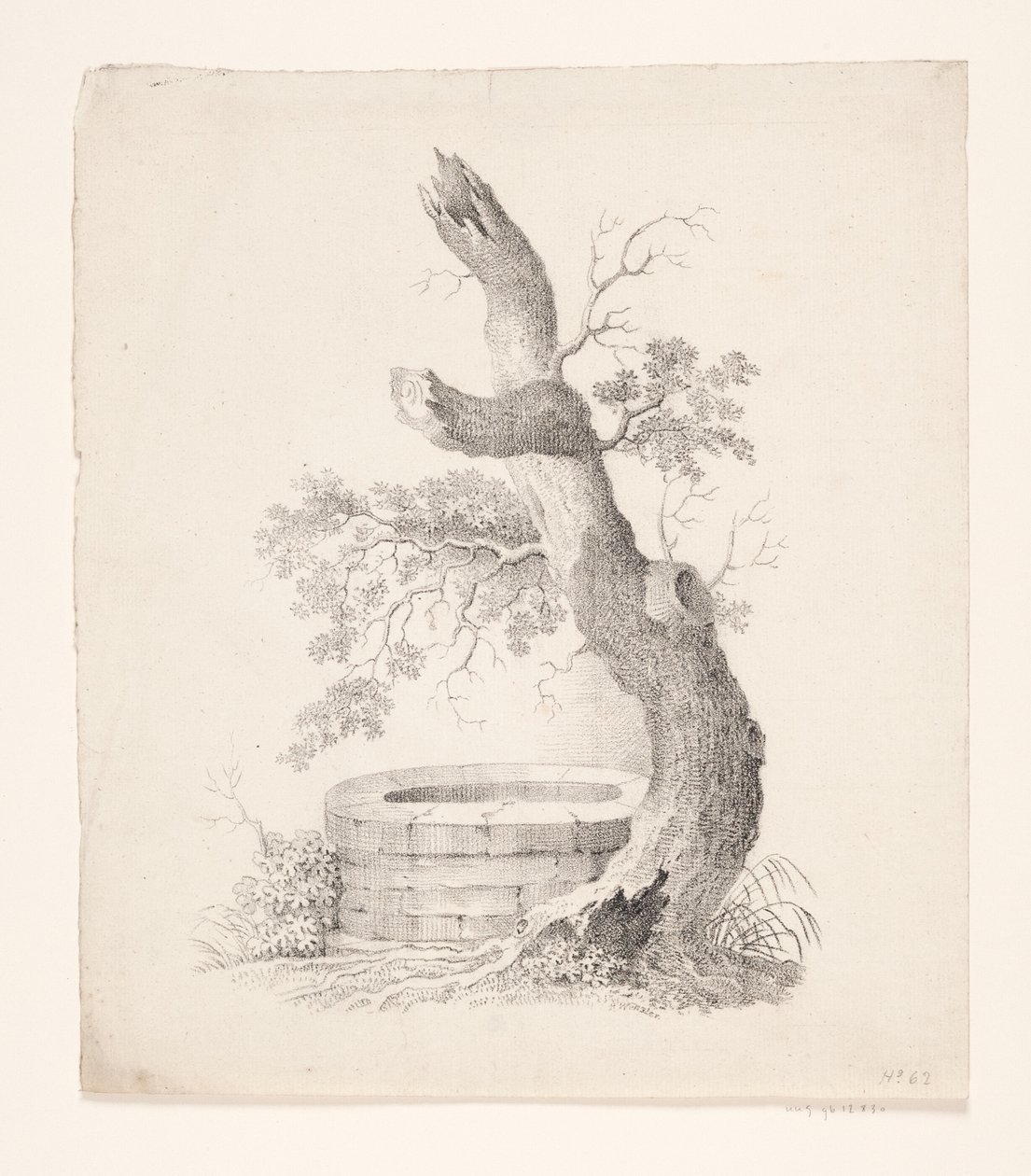 Uma árvore velha por um poço de Heinrich Wenzler