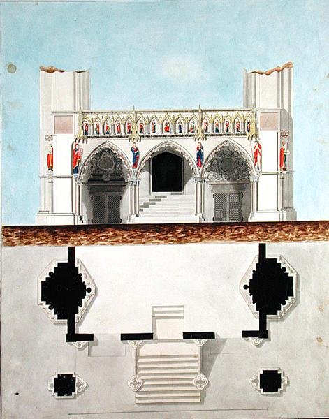 Tela de coro da Catedral de Hamburgo, 1805 de Heinrich Wilhelm Julius Koch