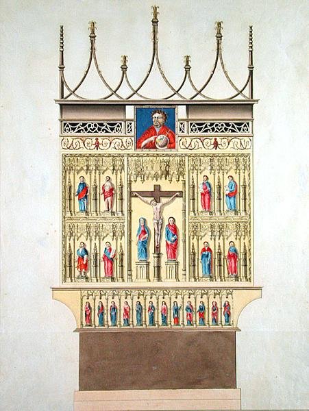 Altar-Alto da antiga catedral em Hamburgo, 1805 de Heinrich Wilhelm Julius Koch