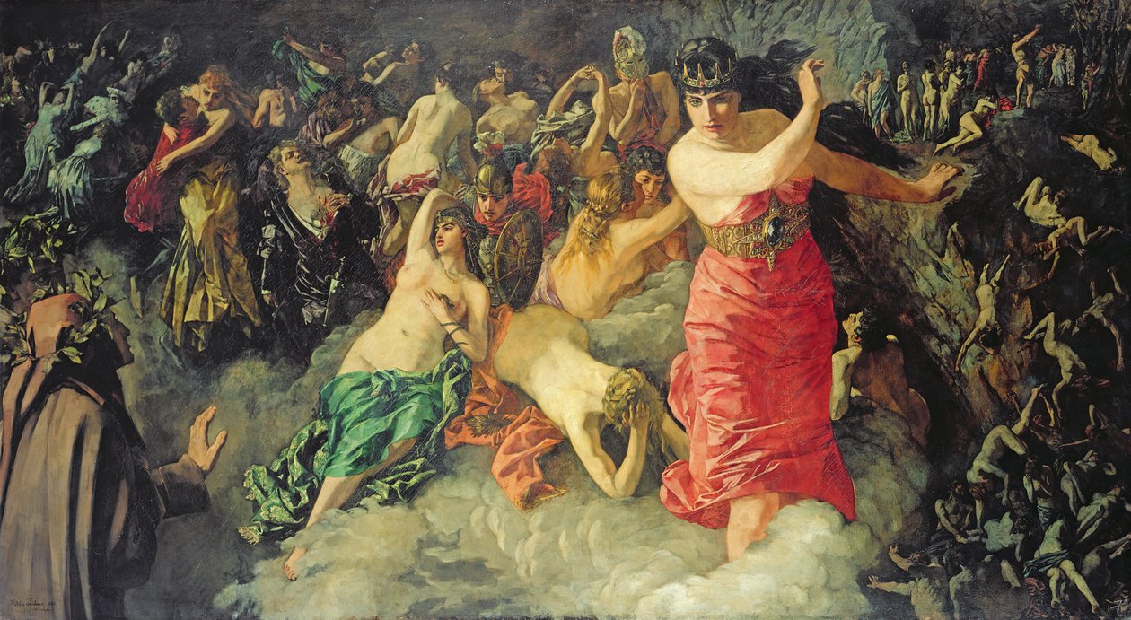 Cena de Dantes Divine Comedy, 1880 de Heinrich Wilhelm Truebner