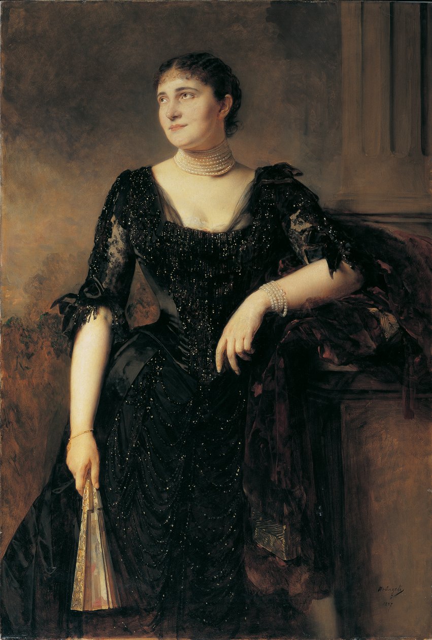 Retrato de uma senhora de Heinrich von Angeli