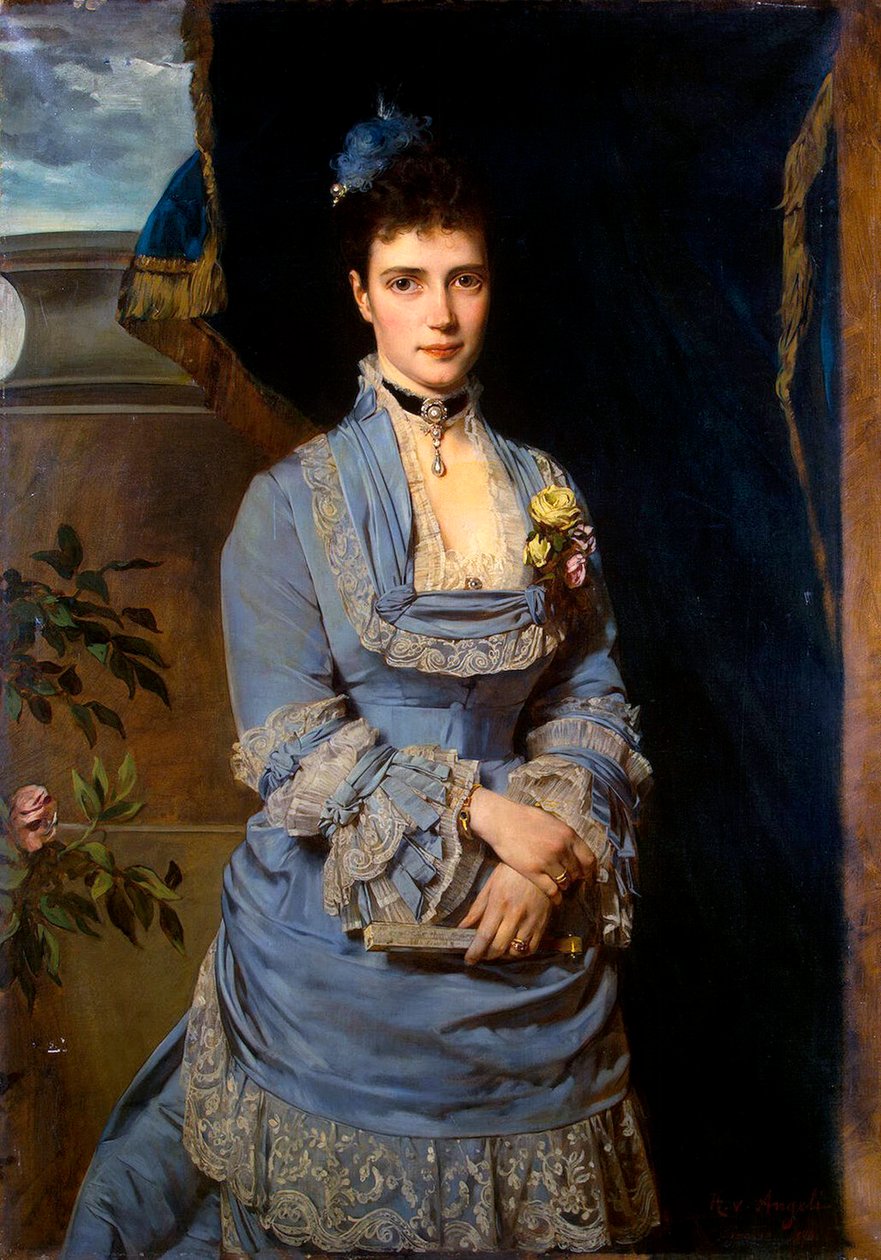 Retrato da Grã-Duquesa Maria Fyodorovna, Princesa Dagmar da Dinamarca", 1847-1928, 1874. de Heinrich von Angeli