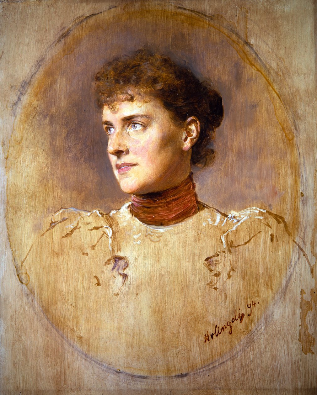 Retrato de uma jovem mulher de Heinrich von Angeli
