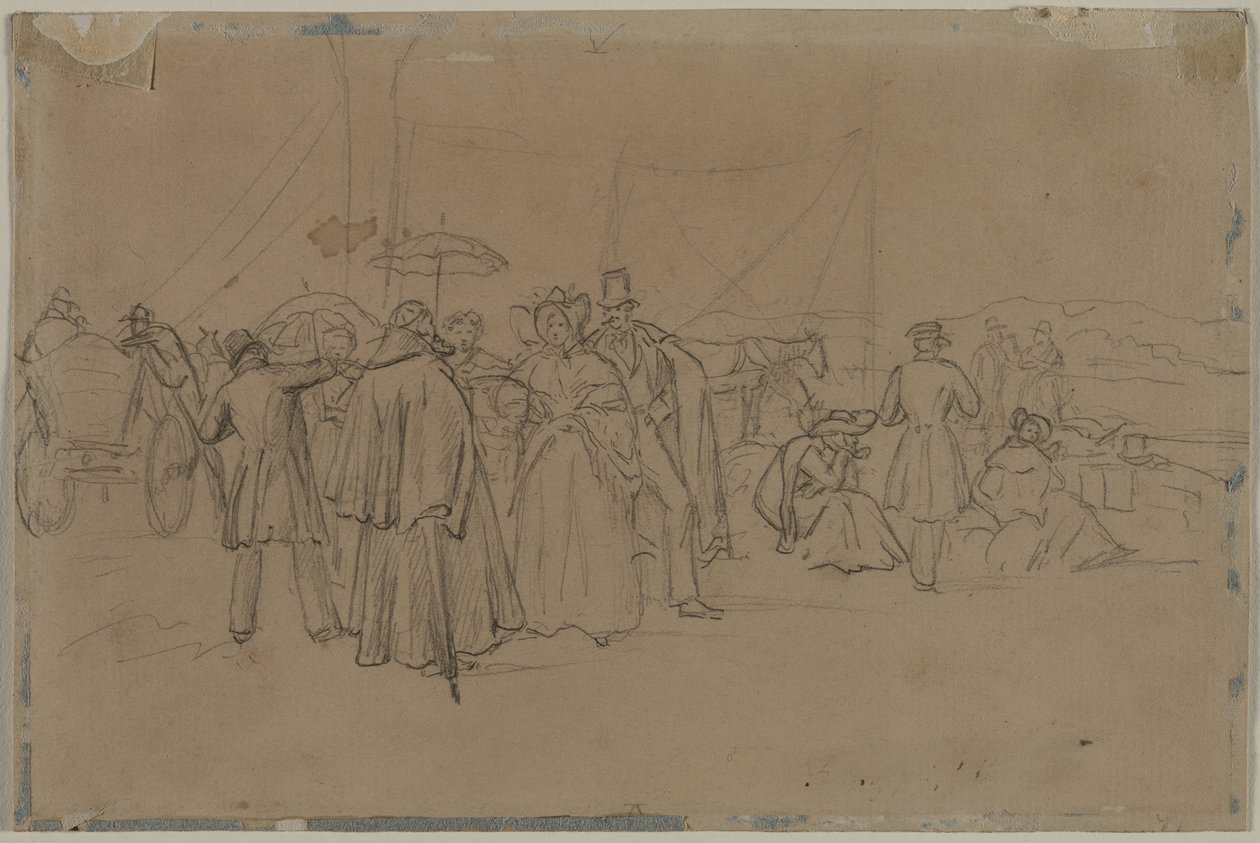 Passageiros para Rhine Steamer reto Passageiros para Rhine Steamer verso. de Heinrich von Mayr
