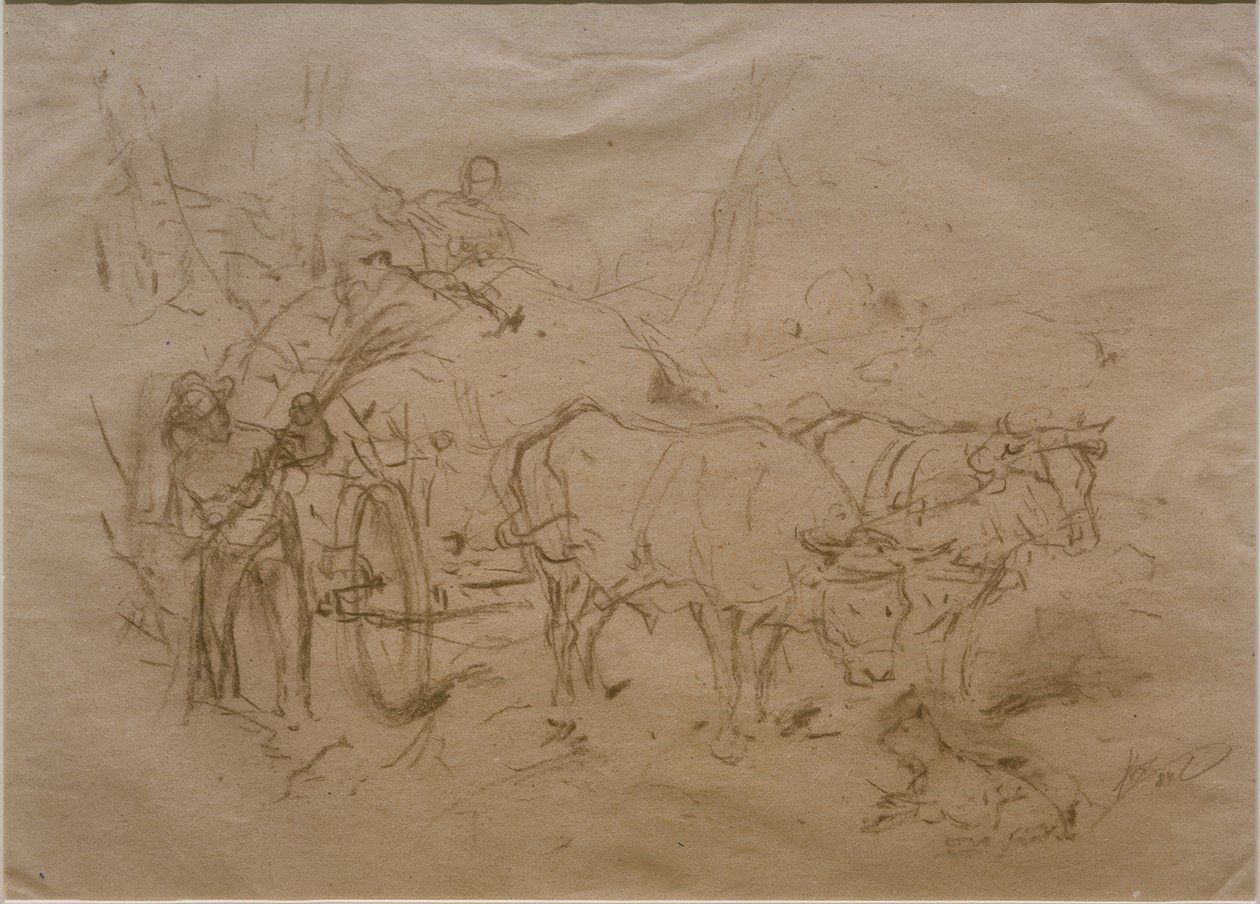 Veículo puxado por bois de Heinrich von Zügel
