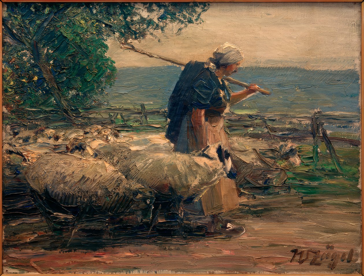 Pastorinha com rebanho de Heinrich von Zügel