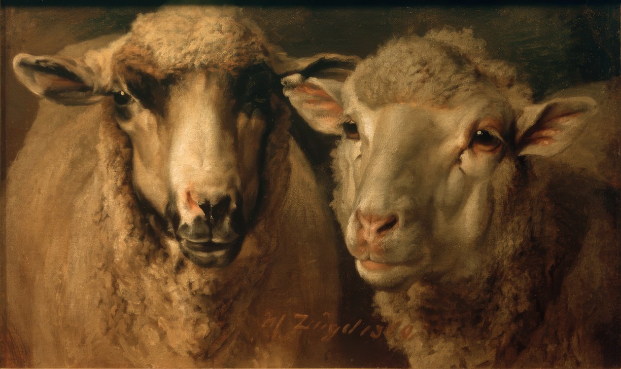 Duas ovelhas de Heinrich von Zügel