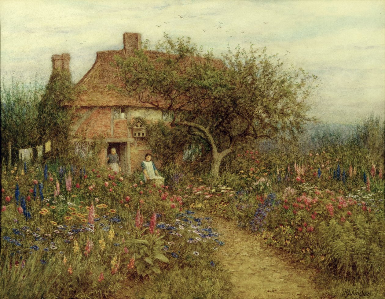 Uma casa de campo perto de Brook, Witley, Surrey de Helen Allingham