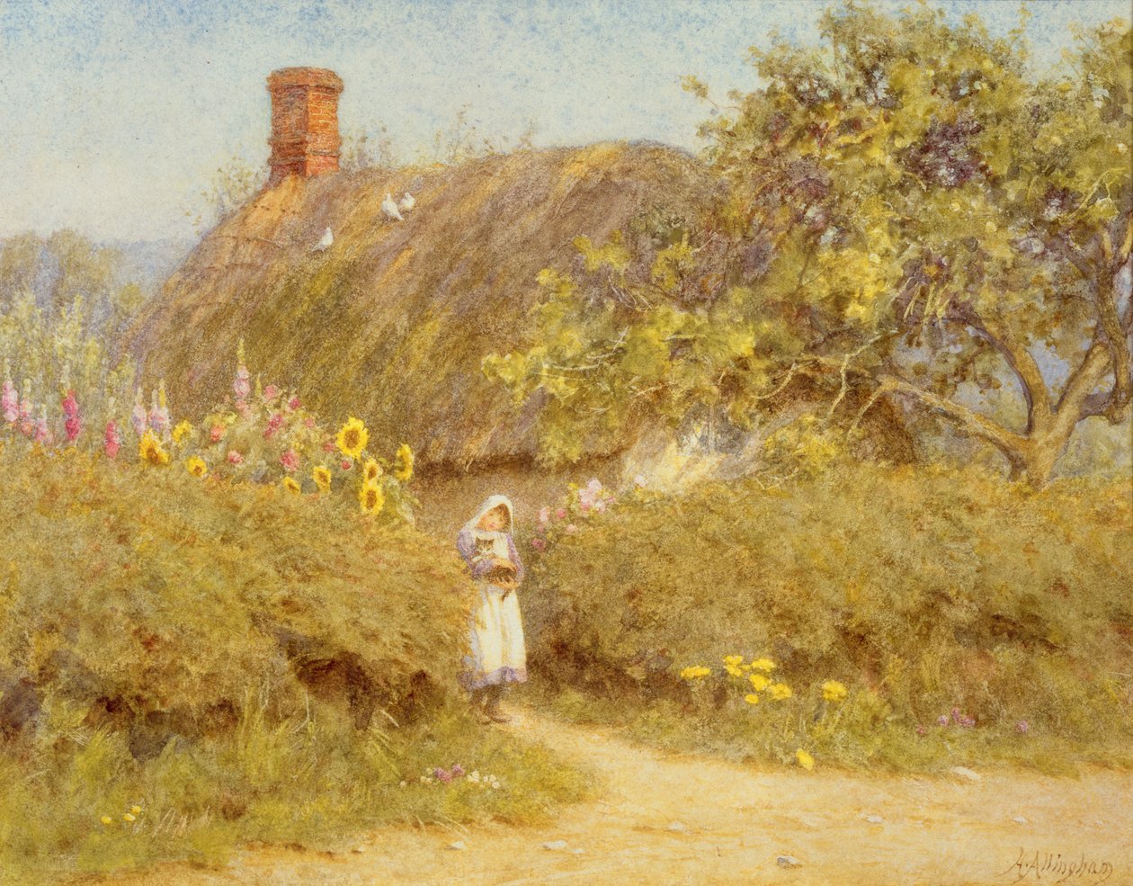 Uma casa de campo Surrey de Helen Allingham