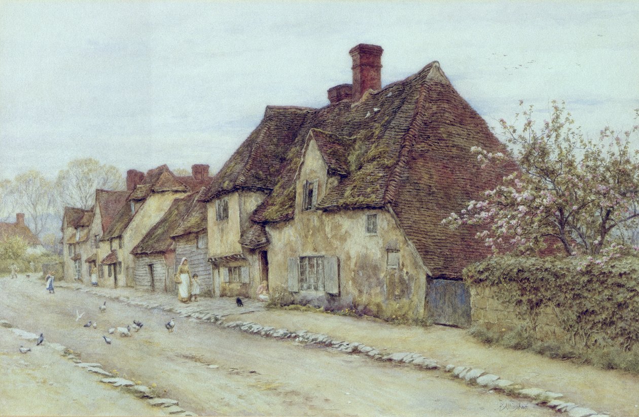 Uma rua da vila, Kent de Helen Allingham