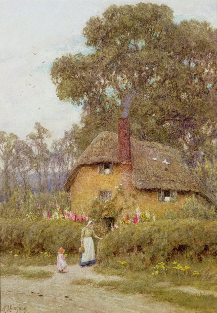 Um jardim Wiltshire de Helen Allingham