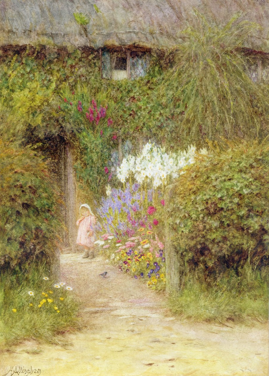 Uma casa de campo em Redlynch de Helen Allingham