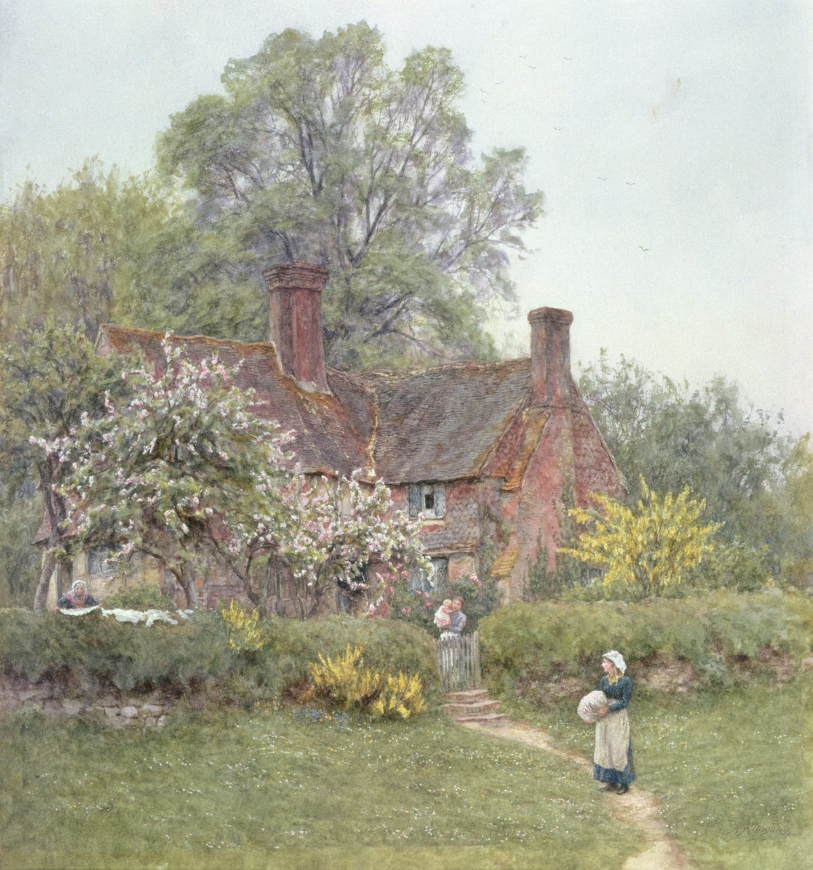 Cottage em Chiddingfold de Helen Allingham