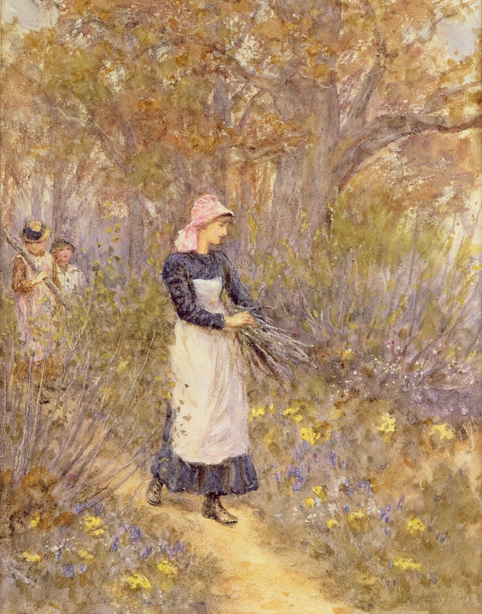 Recolha de madeira para mãe de Helen Allingham