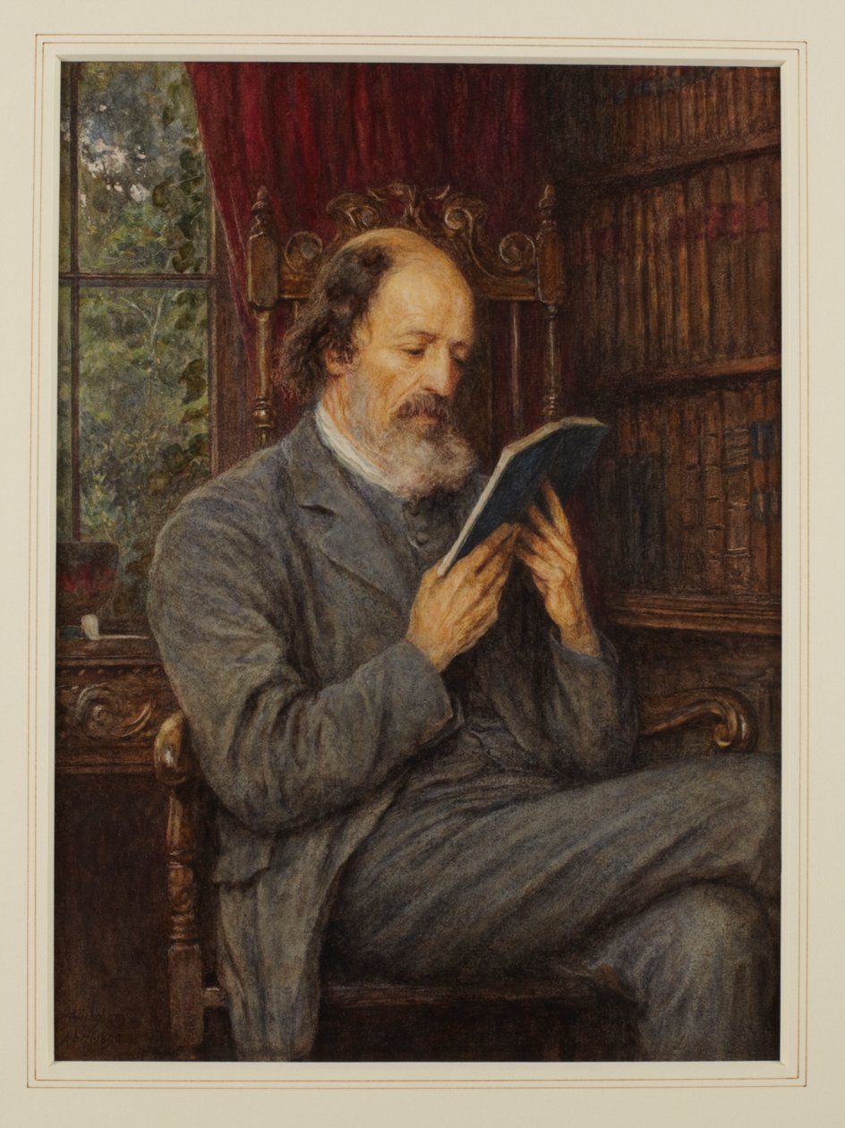 Lord Tennyson, 1890 (wc no papel) de Helen Allingham