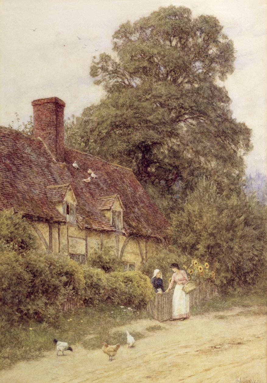 Old Post Office, Brook, perto de Witley, Surrey de Helen Allingham