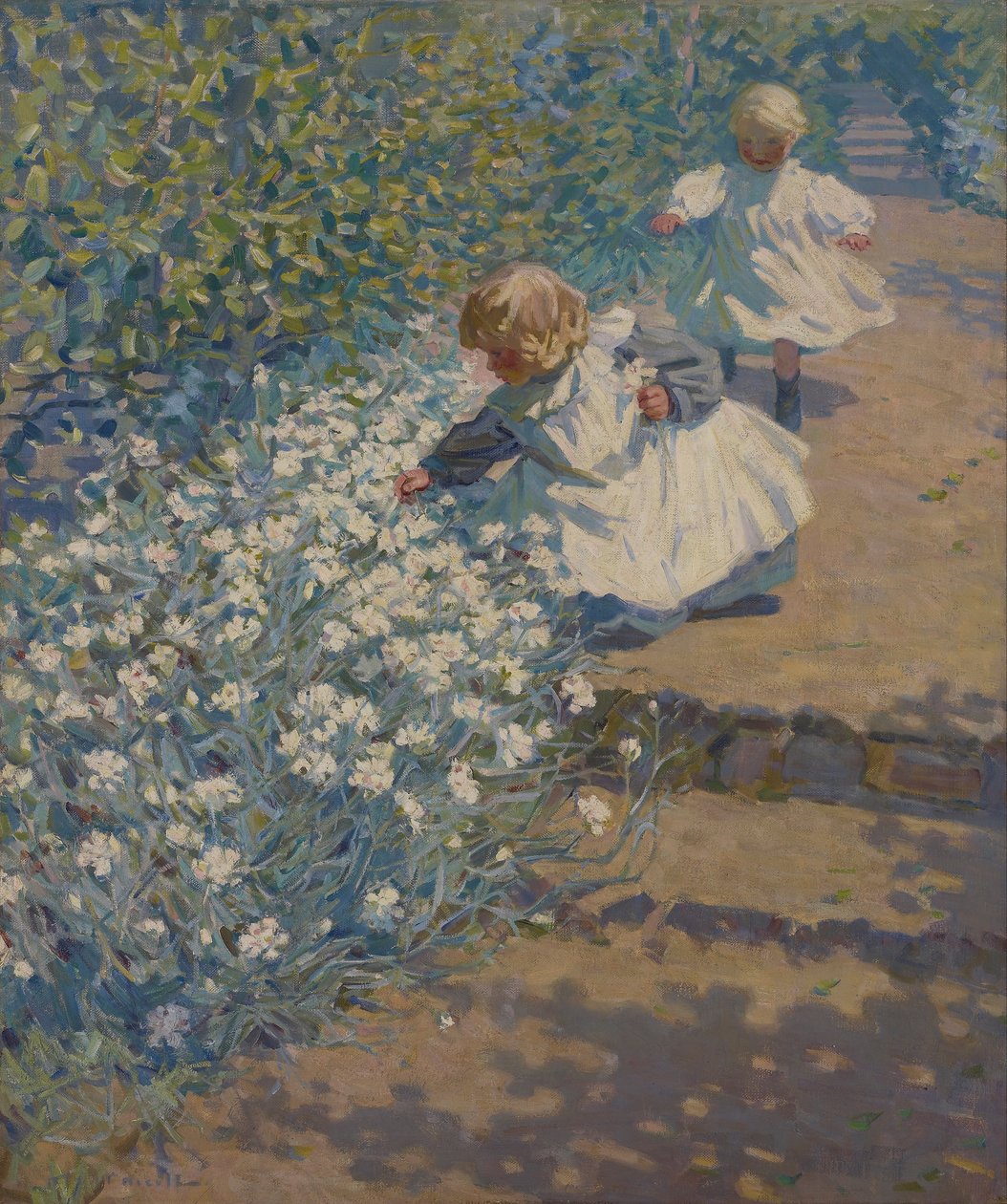 Colhendo flores de Helen Galloway McNicoll