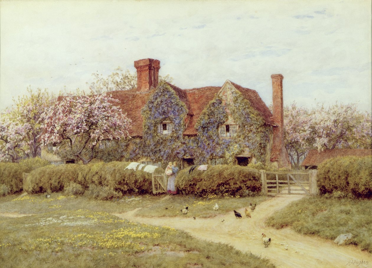 Uma casa de Buckinghamshire em Penstreet de Helen Allingham