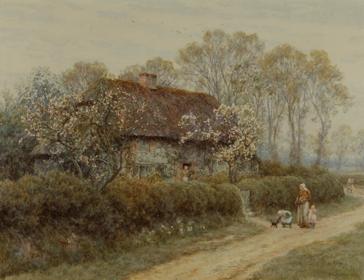 Uma casa de campo em Freshwater Gate de Helen Allingham