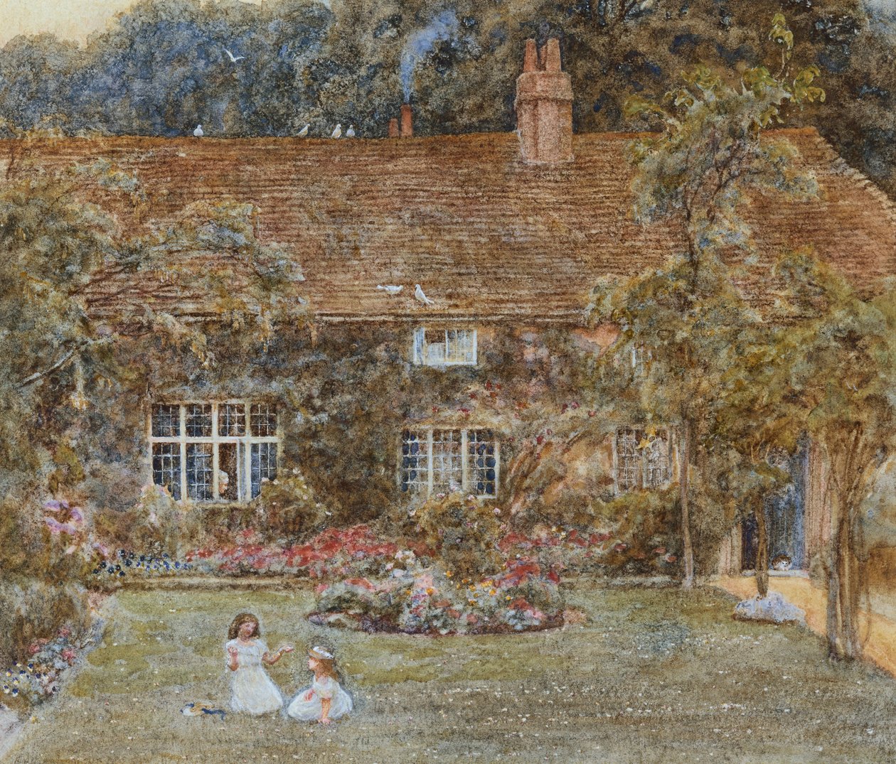 Uma casa de campo de Helen Allingham