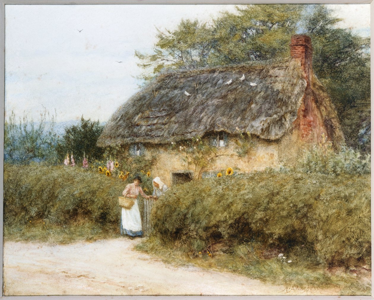 Uma cabana perto de Peaslake, Surrey de Helen Allingham