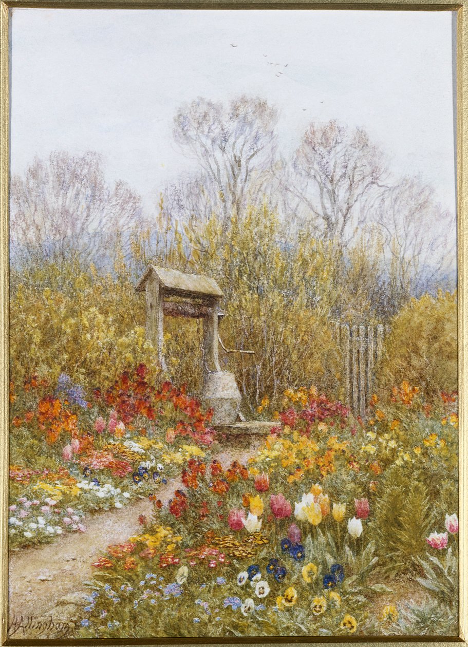 Um poço velho, Brook, Surrey de Helen Allingham