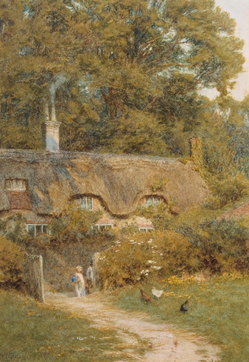 Casa de campo em Farringford, Ilha de Wight de Helen Allingham