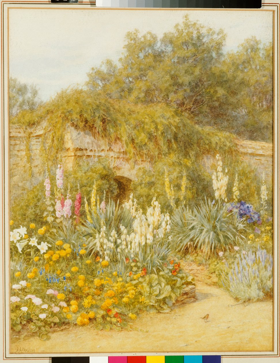 Jardim de Gertrude Jekyll, madeira de Munstead de Helen Allingham