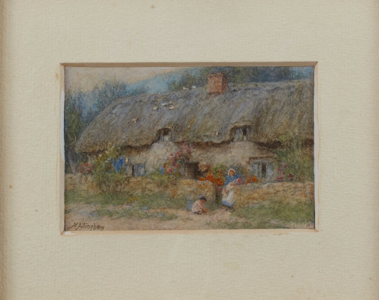 Grey Thatched Cottage (aguarela sobre papel) de Helen Allingham