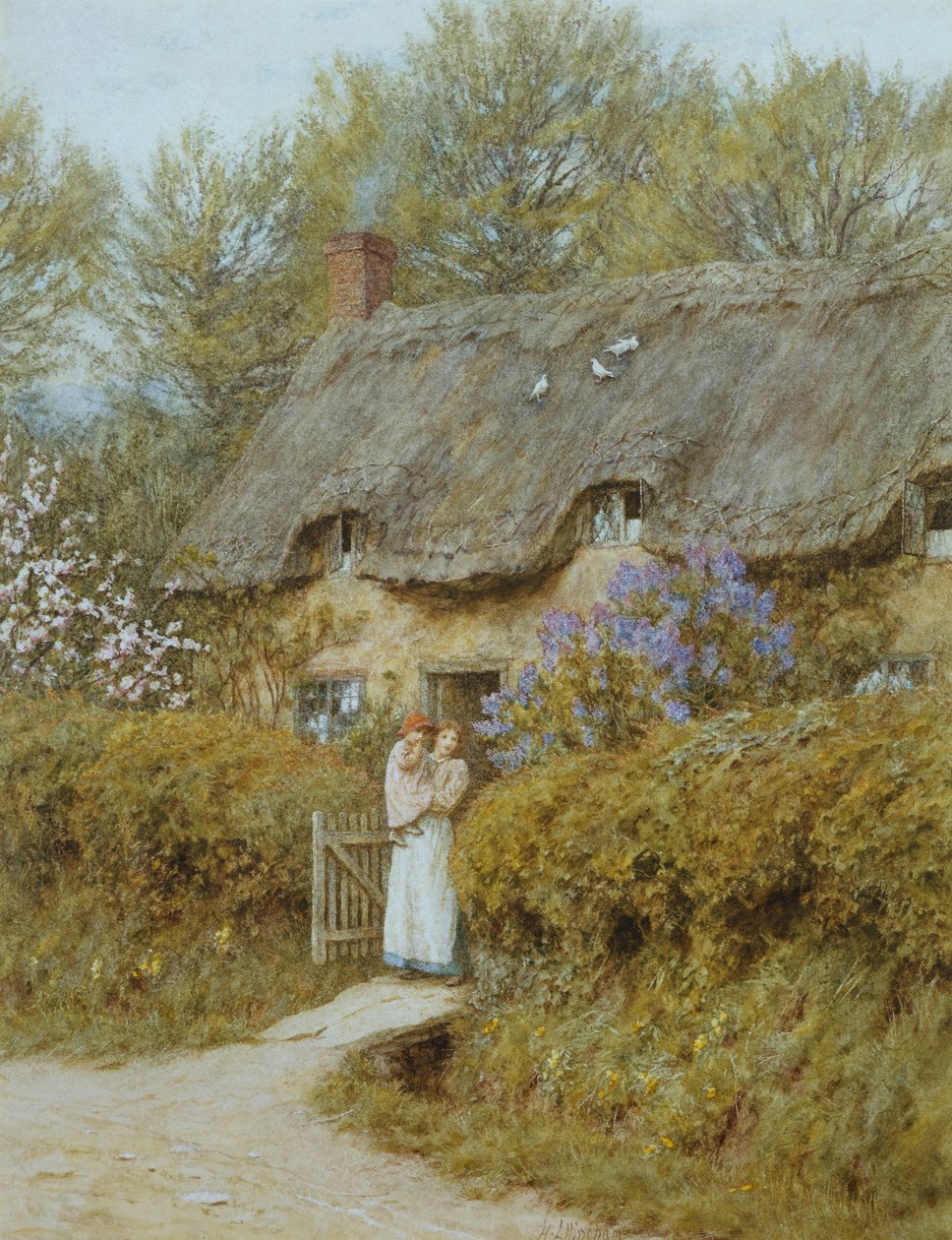 Perto de Água Doce, Ilha de Wight de Helen Allingham