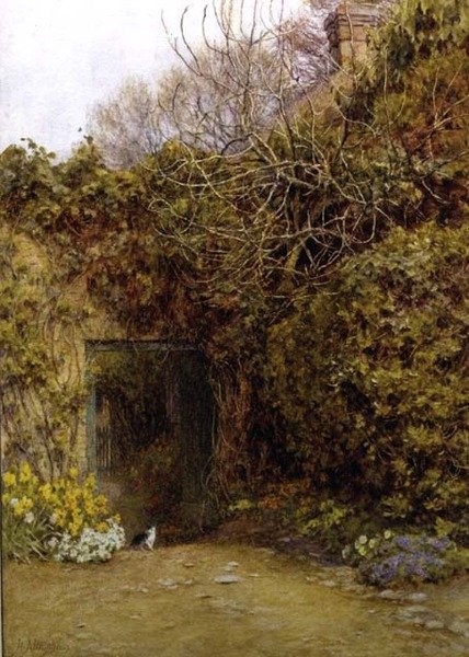 A Porta do Leite, Farringford, Casa do Lorde Tennyson de Helen Allingham