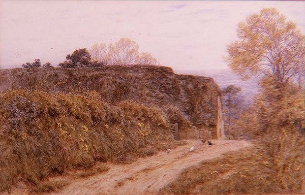 O antigo celeiro, Beaminster, Dorset de Helen Allingham
