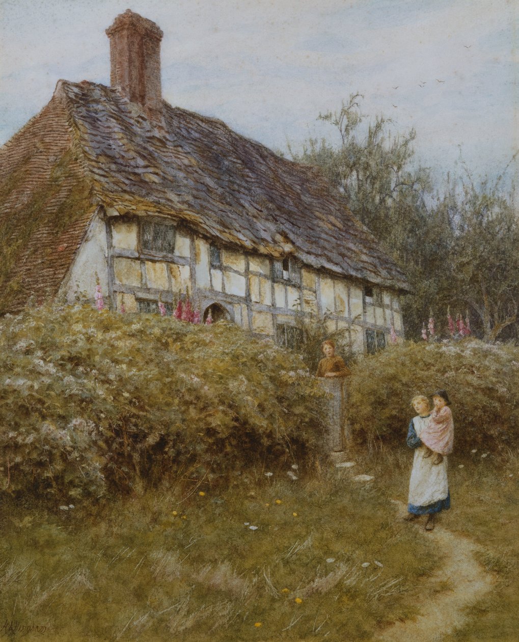 Casa do Padre, West Hoathly de Helen Allingham