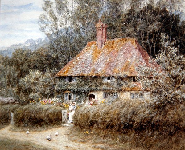 Valewood Farm, sob Blackdown, Surrey (aguarela sobre papel) de Helen Allingham