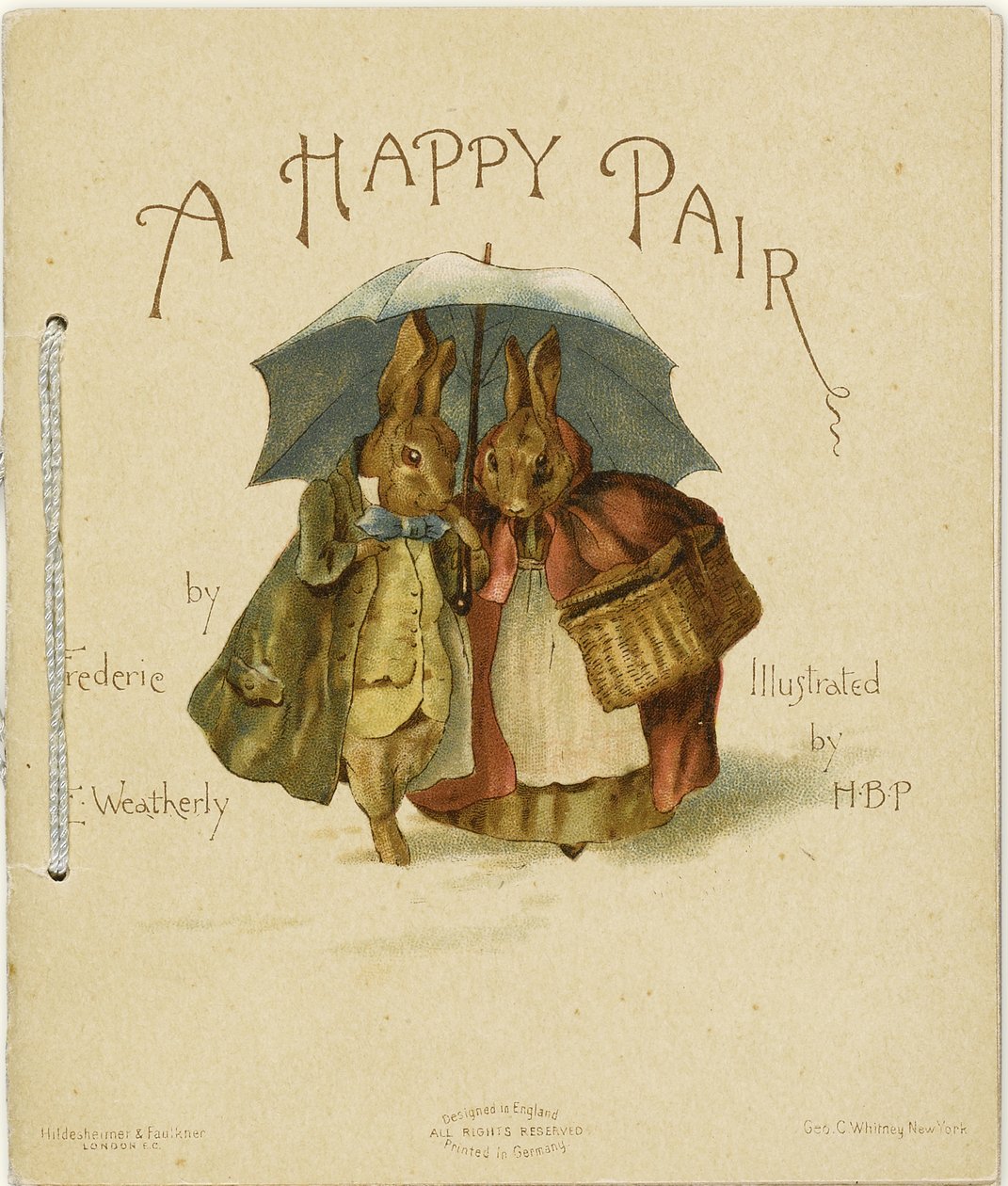 Ilustração para um par feliz por Frederick Weatherly, 1890 de Helen Beatrix Potter